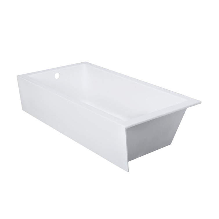 Clarke Products Sparta 60" x 32" Alcove Soaking Solid Surface Bathtub